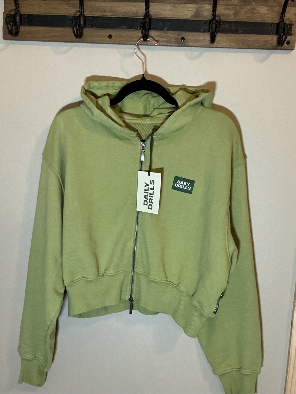 DAILY DRILLS Heavyweight Double Zip Hoodie, Size M/L. NWT.